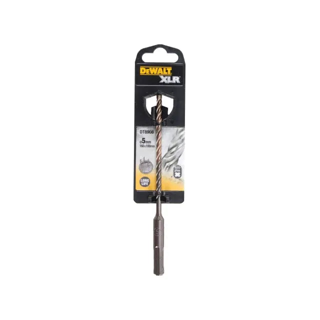 Dewalt Power Tools DT8908 SDS Plus XLR Concrete Drill Bit 5 x 160 x 100mm DeWALT Power Tools - RockBottom Northampton