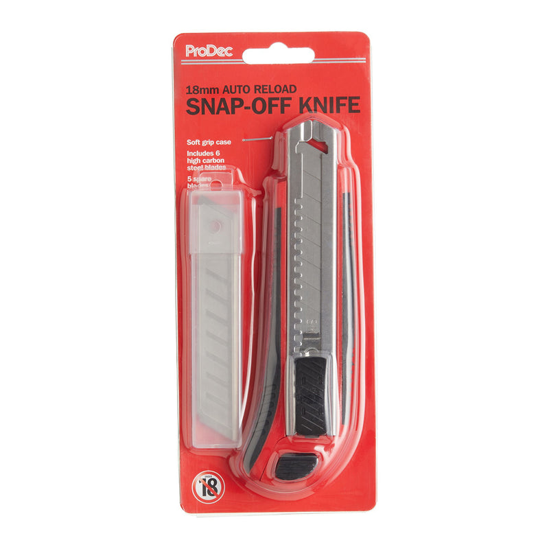 ProDec 18mm Duragrip Auto Load Snap Off Knife