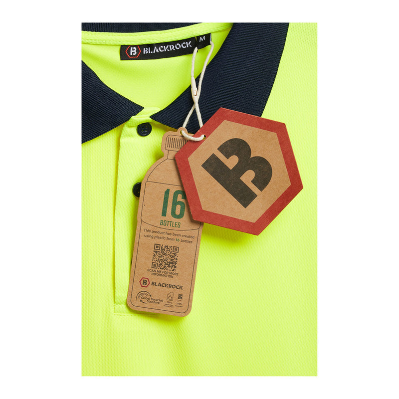 Blackrock Hi-Vis Eco Polo Shirt - yellow size L