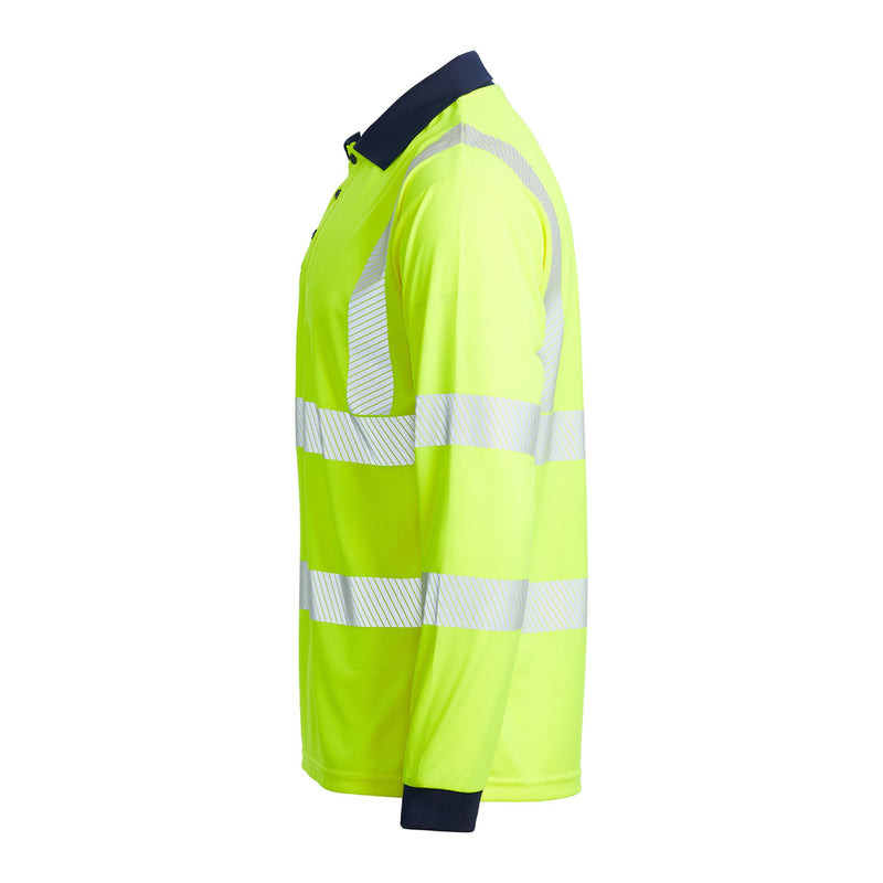 Blackrock Hi-Vis Eco Polo Shirt Long Sleeve - yellow size XL