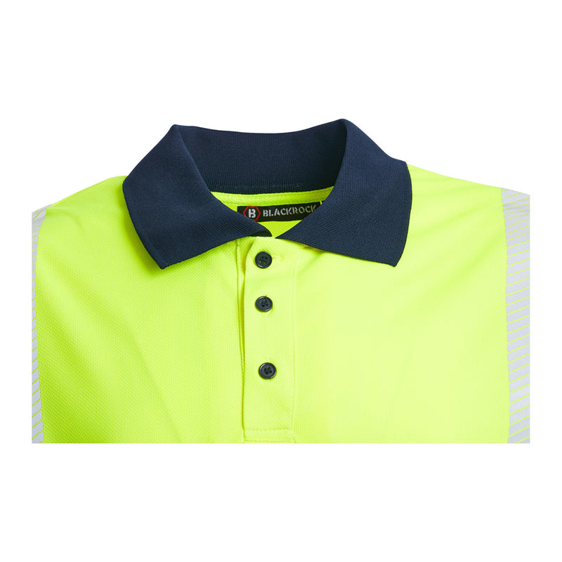 Blackrock Hi-Vis Eco Polo Shirt Long Sleeve - yellow size XL