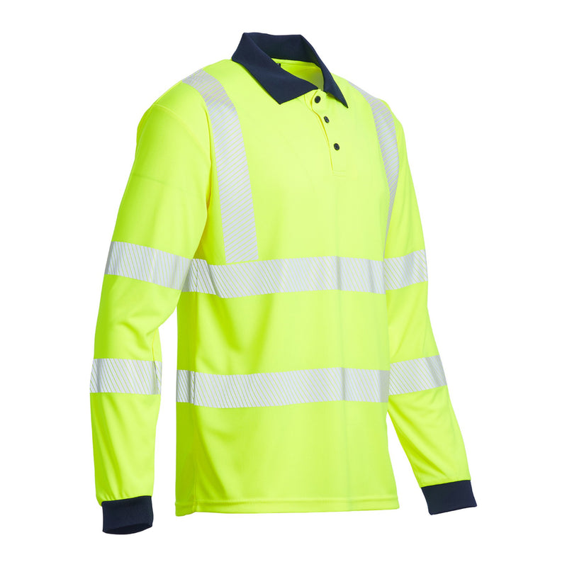 Blackrock Hi-Vis Eco Polo Shirt Long Sleeve - yellow size 4XL
