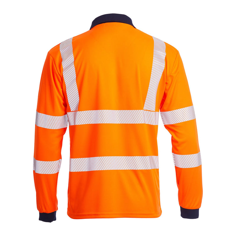 Blackrock Hi-Vis Eco Polo Shirt Long Sleeve - orange size S
