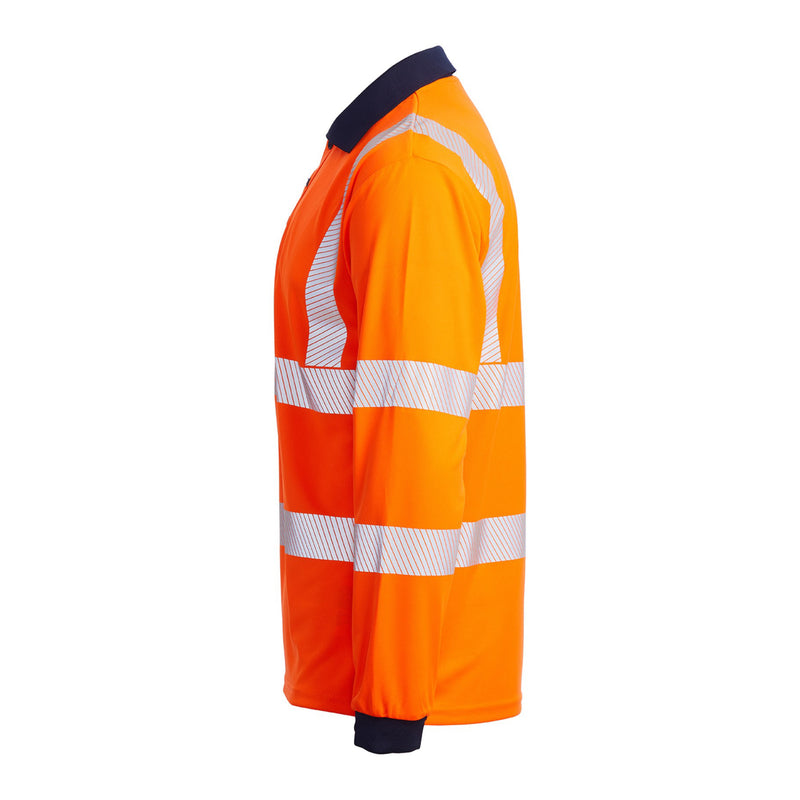 Blackrock Hi-Vis Eco Polo Shirt Long Sleeve - orange size M