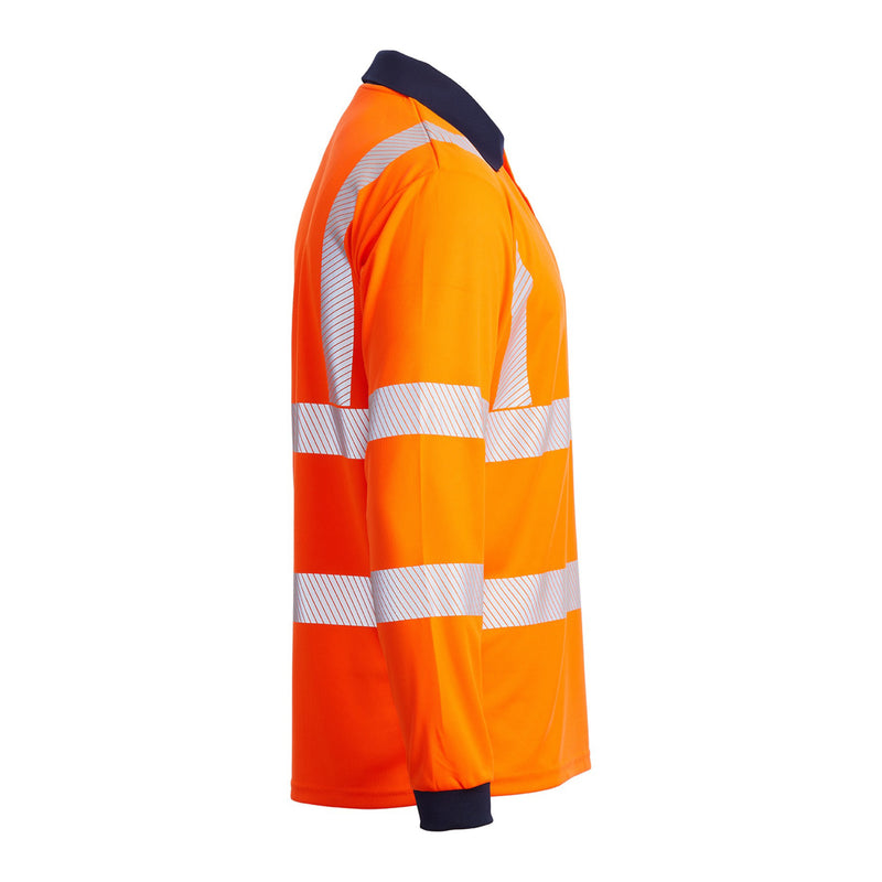 Blackrock Hi-Vis Eco Polo Shirt Long Sleeve - orange size M