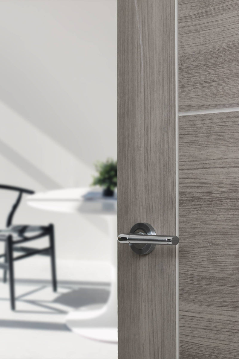 Atlantic Ocean Door Pack Bundle (2.5" Latch, 3"x2" Hingesx3) - Satin Chrome/Polished Chrome