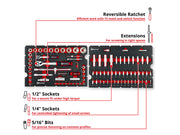 E-Case Workshop Tool Case, 92 Piece