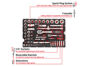 E-Case Inlay Socket Set, 60 Piece