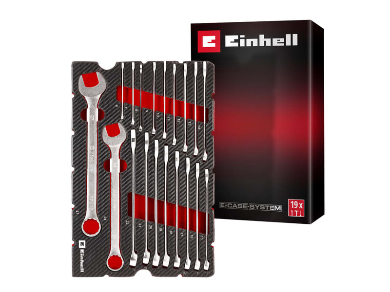 E-Case Inlay Combination Spanner Set, 19 Piece