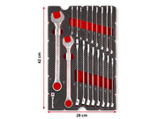 E-Case Inlay Combination Spanner Set, 19 Piece