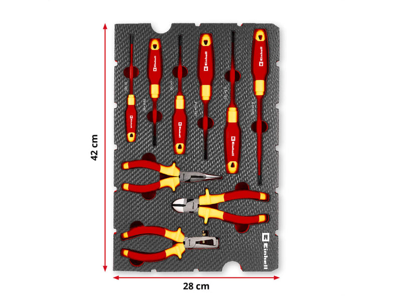 E-Case Inlay Electrician’s Tools Set, 9 Piece