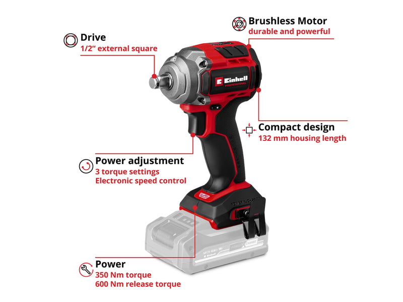TP-CW 18/350-C Li BL-Solo PRO Impact Wrench 18V Bare Unit