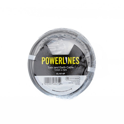 Twin and Earth Cable, 1mm flat x 5m