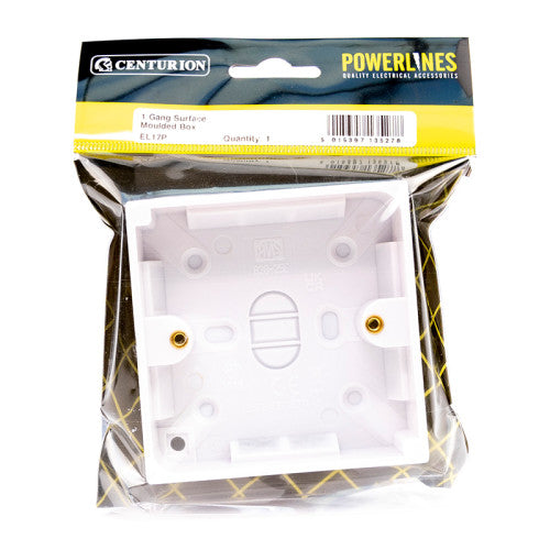 1 Gang  Surface Mounted Box, 25mm Deep