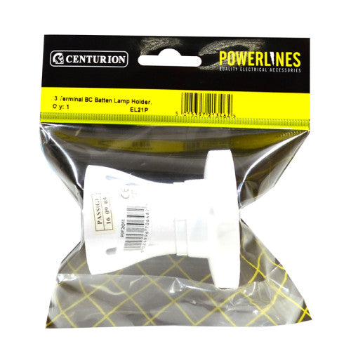 3 Terminal BC Batten Lamp Holder