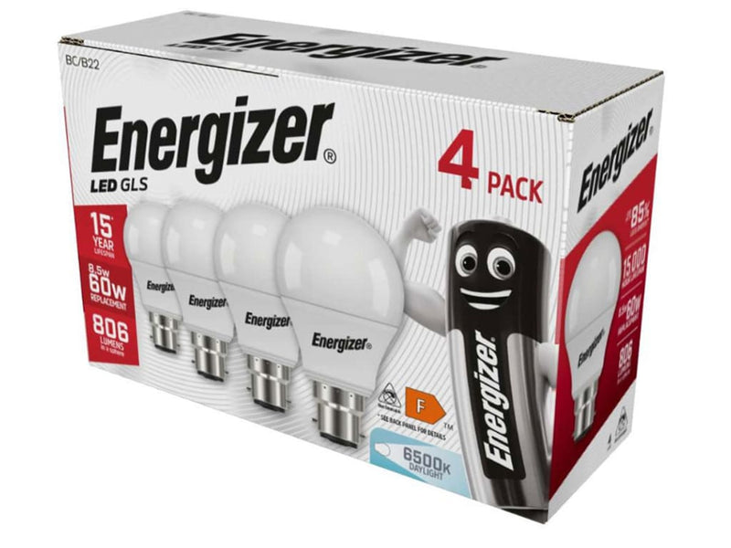 Energizer LED GLS 806 Lumens Daylight B22 x 4 S14062