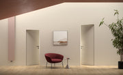 SPECIAL ORDER Ermetika xREVERx Flush Hidden Door System with 713x2103mm White Primed Door - Satin Chrome Latch/Bathroom Accessories