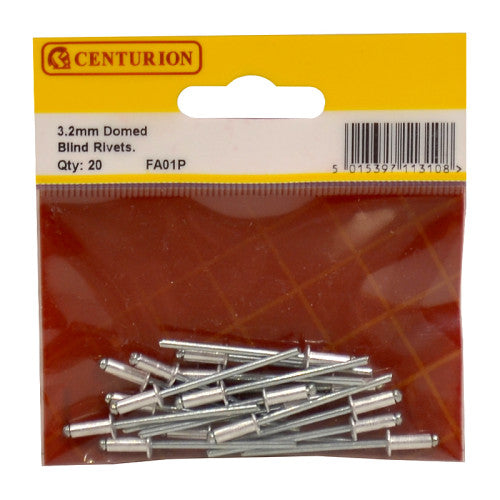 Domed Blind Rivets, 3.2mm x 7.9mm