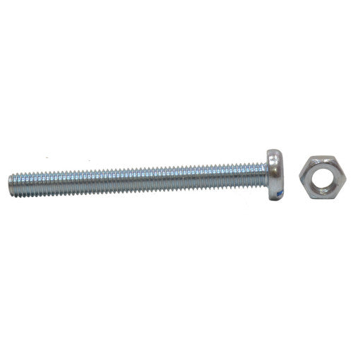 M5 x 50mm Machine Screws & Nuts - Zinc Plated - (100)