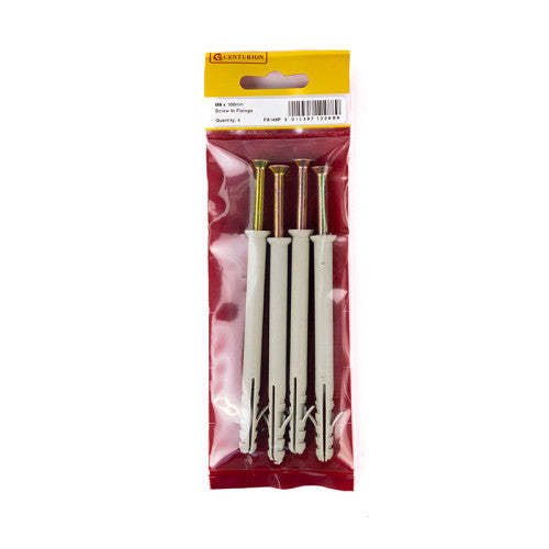 M8 x 100mm Screw In Frame Fixings (Pack of 4)