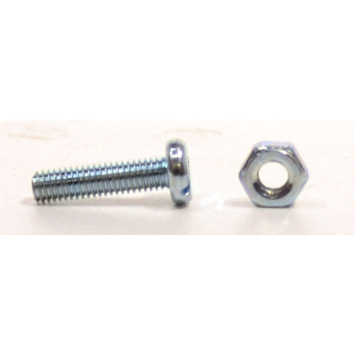 M3 x 12mm Machine Screws & Nuts - Zinc Plated - (100)