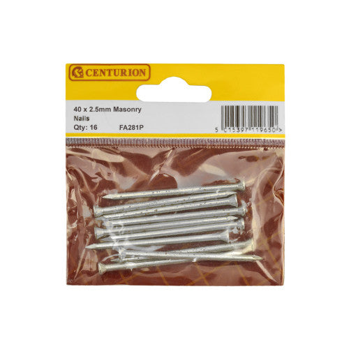 40mm Masonry Nails  (Pack of 16)