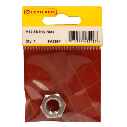 M12 SS Hex Nuts (Pack of 1)