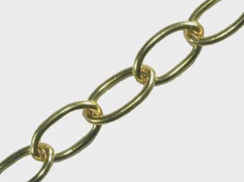 1/2" Oval Chain 1M Brass