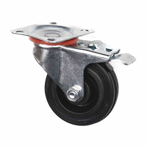 75mm Rubber Swivel with Brake Castor (9022075)