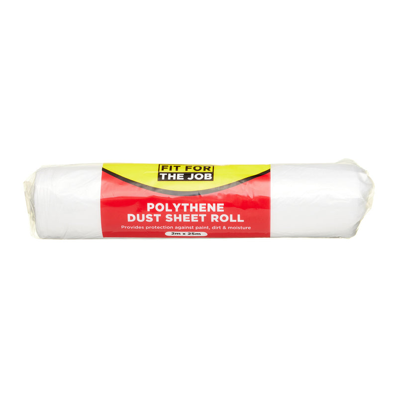 Fit For The Job 50 sqm Polythene Dust Sheet Roll