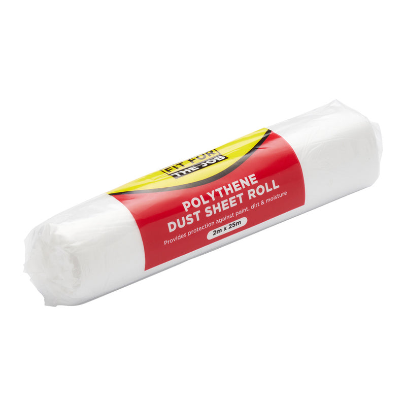 Fit For The Job 50 sqm Polythene Dust Sheet Roll