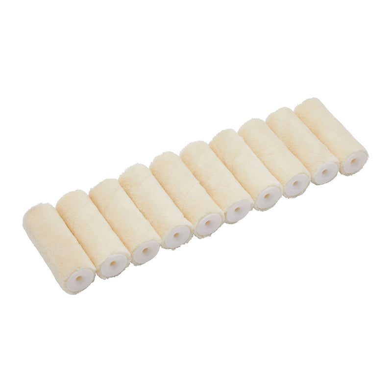 10pk 4" Velour Mini Roller 30mm core