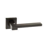 Forme Ginevra Lever Door Handle on Minimal Square Rose - Matt Black