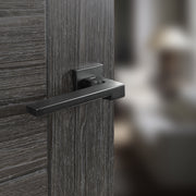Forme Ginevra Lever Door Handle on Minimal Square Rose - Matt Black