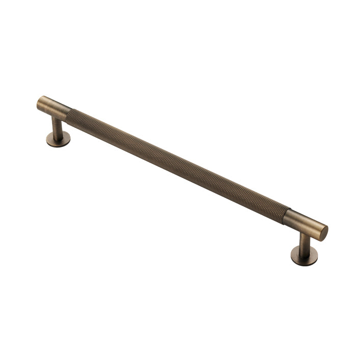 Knurled Cabinet Pull Handle 224Mm C/C - Antique Brass