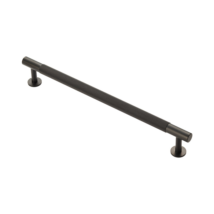 Knurled Cabinet Pull Handle 224Mm C/C - Matt Black