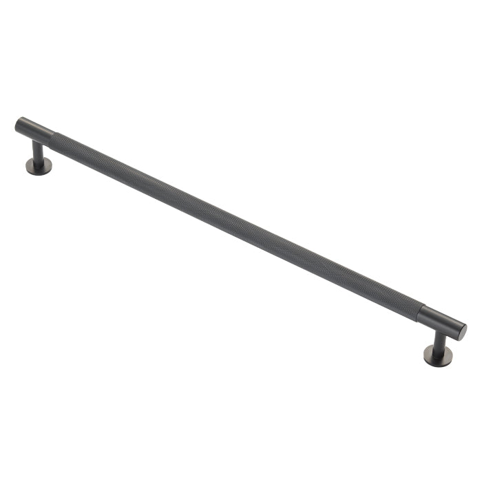 Knurled Cabinet Pull Handle 320Mm C/C - Matt Black