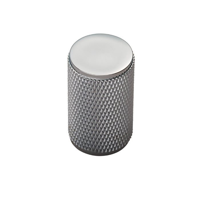 Knurled Cabinet Knob - Polished Chrome