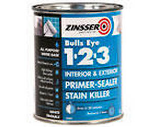 Zinsser Bulls Eye 1-2-3 Primer White 1 Litre