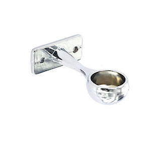 Securit Wardrobe Rail End Brackets Chrome Plated 25mm (Pair)