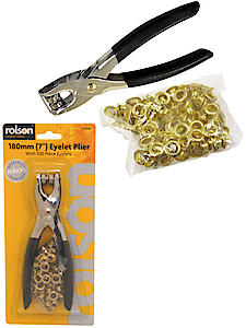 Rolson Eyelet Pliers with 100 Eyelets