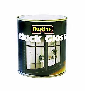 Rustins Quick Dry Black Gloss Paint 250ml