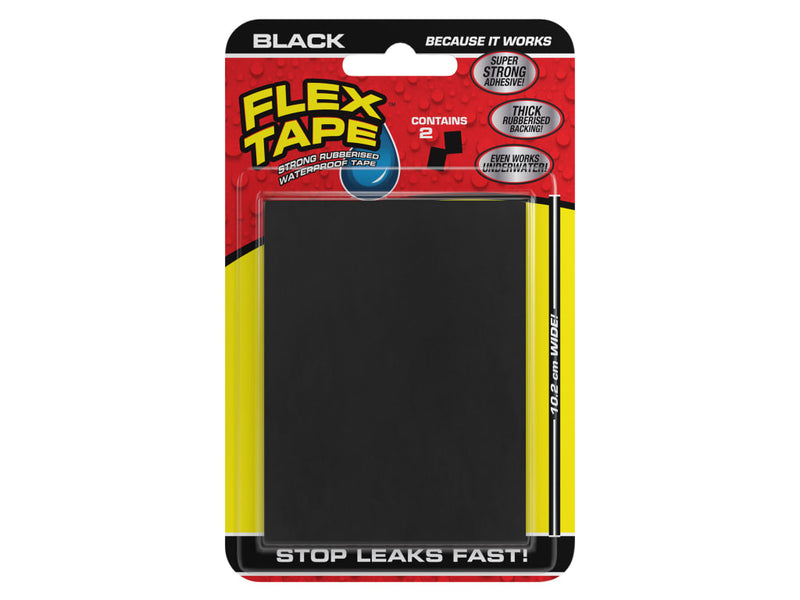 Flex Tape Mini Black 7.65 x 10.2cm (2 Pack)
