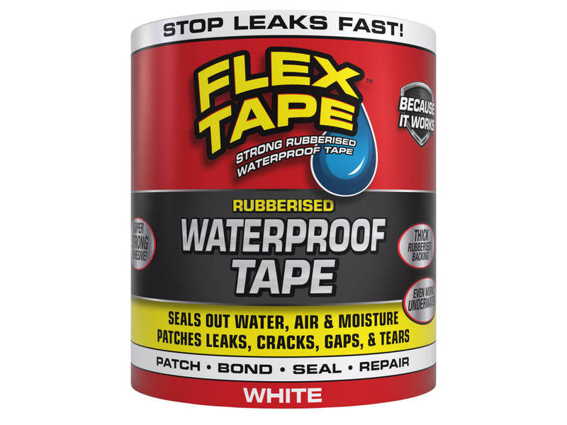 Flex Waterproof Tape White 10.16cm x 1.52m