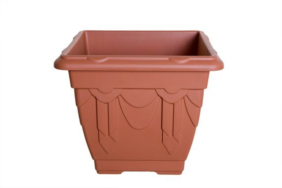 30cm Venetian Square Pot Terracotta