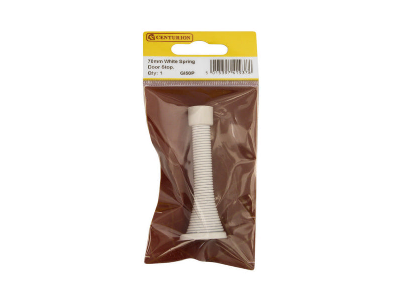 70mm White Spring Door Stop
