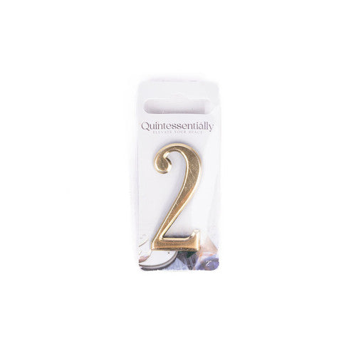 2" Gold Effect Numeral 2