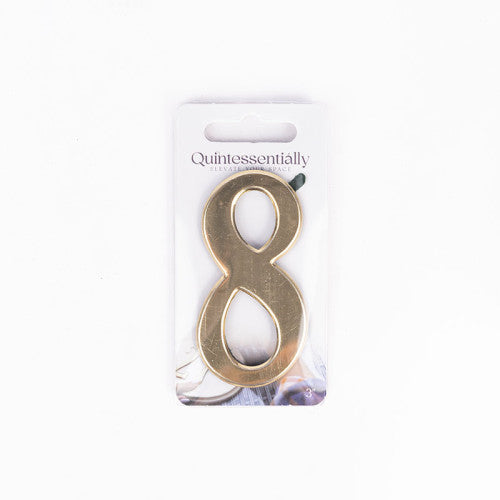 3" Gold Effect Numeral 8