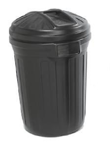 Strata 80L Black Refuse Bin with Lid