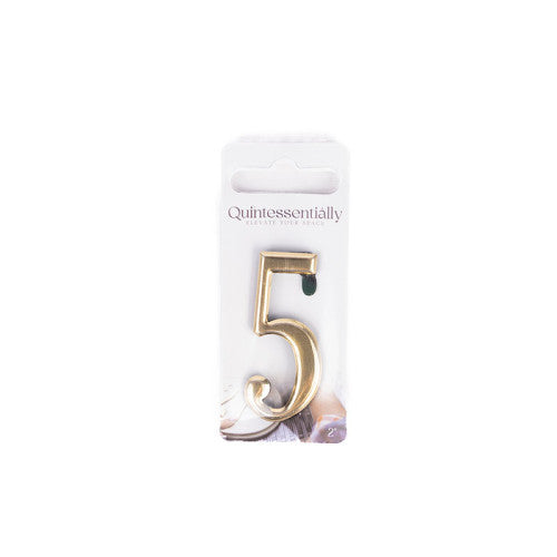 2" Gold Effect Numeral 5